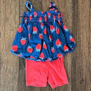 Carter's Blue and Red Strawberry Print Set 12 Months